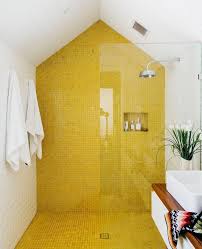 Yellow bathroom decor tile bathroom bathroom decor small bathroom retro bathrooms yellow bathrooms cheap bathroom makeover bathroom design yellow bathroom tiles. The Eye Catching Yellow Gloss Tiles In The Main Ensuite Bathroom Are From Bettertiles In Sydney Yellow I Cottage Renovation Bathroom Interior Yellow Bathrooms