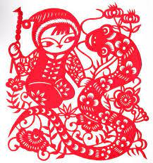 农历蛇年剪纸娃娃剪纸图案与剪纸蛇教程 纸艺网