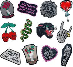 See more ideas about punk, battle jacket, punk fashion. Amazon Com Edgy Iron On Patches For Clothing By The Carefree Bee Set Of 12 Cool Punk Patches For Jeans Jackets And Clothes Trendy Hippie Embroidery Sew On Patches Aesthetic