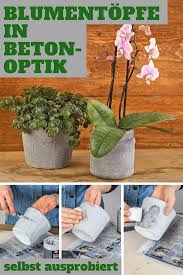 Blumentopf Betonoptik Selbst De Blumentopf Blumentopf Beton Blumen