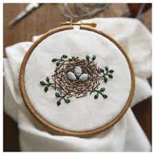 yumiko higuchi on instagram bird s nest イースターに鳥の巣を spring eggs egg birdsnest happyeaster easter easterdecor easter 刺繍 図案 クロスステッチ 図案 鳥の刺繍