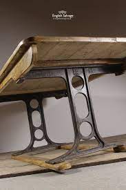 Feel the love in your rose garden with a love seat for two, or serve cocktails to the girls on a wrought iron patio table with glass top. Salvaged Wooden Table With Cast Iron Legs Tischbeine Metall Eisentisch Metallmobel