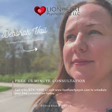 Lionheart Psychotherapy is now open in O'Fallon, MO; conveniently located  next to Fort Zumwalt Park (I-70 & Hwy K). Specializing in empowerment,  trauma/EMDR, boundaries, mindfulness and anxiety. ...