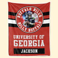 Custom Photo Football Blanket