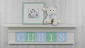 Nelsonsgifts On Twitter Chris Wall Shelves Nursery Decor Personalized With Name On White Shelf Custom Mint And Soft Blue Painted Wooden Tiles Babynames Babyroom Customized Nurseryideas Socute Https T Co Bxsjsirprb