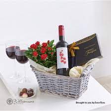 Our next day flowers are delivered via courier. Luxury Red Wine Gift Basket