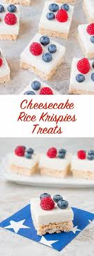 Cheesecake Rice Krispies Treats Recipe Rice Krispies Rice Krispie Treats Dessert Recipes