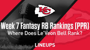 Fantasy football running back rankings as well as other positions for the 2020 nfl season. Week 7 Rb Fantasy Rankings Ppr Kareem Hunt To Dominate