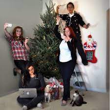 Matching aprons and sweet cookies for the win! We Found 26 Funny Christmas Cards For People Who Don T Do Sentimental Funny Family Christmas Cards Funny Christmas Photo Cards Funny Family Christmas Pictures