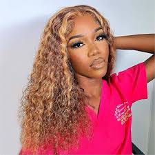 Amazon.com : HIRIREMY Curly Bob Wig Human Hair Deep Wave 13x4 HD Lace Front  Wigs For Black Women Human Hair Pre Plucked Wear And Go Glueless Short Wet  And Wavy Ombre Honey