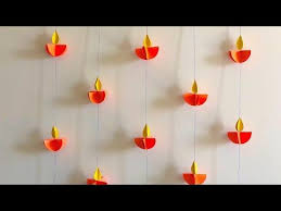 Paper Diya Diy Paper Diya Wall Hanging Easy Diwali Decor Ideas Home Decor Ideas Craft Idea Diy Paper Crafts Decoration Paper Decorations Diy Diwali Diy