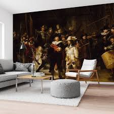Het is nog onduidelijk hoe lang het gaat duren voor het meesterwerk van rembrandt van. De Nachtwacht Rembrandt Van Rijn Oude Meesters Rijksmuseum Fotobehang Bruin Reinders