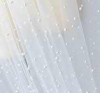 Very Soft Tulle with Pearls | Tulle with Beads | 52" Wide | Bridal Veil  Tulle, Wedding Dress |