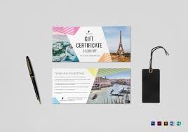Printable gift certificates by canva. Travel Gift Voucher Template Tourism Company And Tourism Information Center