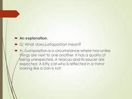 Vignette And Juxtaposition Ppt Download