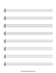 These templates are suitable for use in the classroom or at home by individual students and hobbyists who enjoy writing music notes. Printable Staff Paper Free Printable Paper