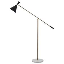 Vintage metal floor lamp with metal shade. Vintage Italian Floor Lamp With Metal Shade And Marble Base At 1stdibs