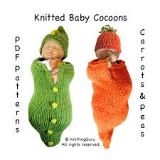 Acacia cardigan irene lin designs 7 2369 54. 2 Knitting Patterns Carrots And Peas Baby Cocoons Costumes Etsy