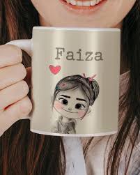 For translations to/from english use: Faiza Name Printed Coffee Tea Custom Ceramic Mug Personalized Cool Photo Picture Buy Online At Best Prices In Pakistan Daraz Pk