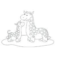 Here are fun free printable giraffe coloring pages for children. Giraffe Family Coloring Pages Surfnetkids