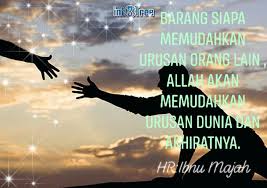 Dengan demikian, allah akan melepaskan dirinya dari satu kesusahan pada hari kiamat kelak, serta akan memudahkannya di dunia dan akhirat. Facebook
