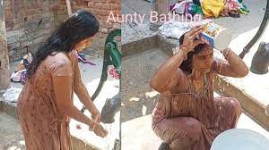 Desi aunty bathing vlog part 