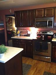 Here's a picture of a kitchen remodel i did some years ago. Staining Oak Cabinets An Espresso Color Williesbrewn Design Ideas From Gel Staining Cabinets Of Maple Prefinished Pictures