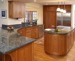 Gray kitchen countertops with oak cabinets. Interior Furniture Kitchen Refinishing Cabinets Dovetail Signature Natural Online Cherry Finish Prefab Kitchen Cabinets Grey Countertops Kitchen Cabinet Design