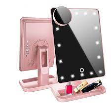 2 setting up and hanging your makeup mirror with lights. Amazon Com Hansong Vanity Makeup Mirror With Lights Bluetooth Lighted Mirror With 20 Leds Touch Screen Wireless Audio Speaker Detachable 10x Magnification Rechargeable Power Beauty