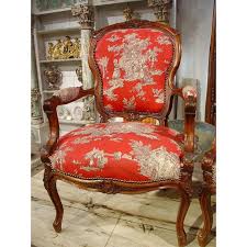 Pair Of Louis Xv Style Walnut Fauteuils With Toile De Jouy Upholstery For Sale Image 4 Of 10 Blue Upholstered Chair Upholstered Chairs Fancy Chair