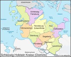 Schleswig Holstein Kreise Districts Map Schleswig Schleswig Holstein Flensburg