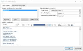 But you cannot edit the inserted picture in the signature editor. Erstellen Und Hinzufugen Von Signaturen Mit Outlook Www Dashoefer De