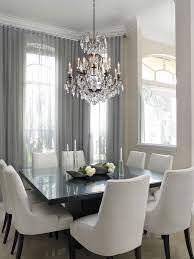 Extravagant Dining Room With Neutral Colors Luxury Dining Room Dining Room Curtains Farmhouse Dining Rooms Decor