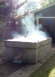 Build A Cinder Block Pit Smoker For 250 Bbq Pit Smoker Bbq Pit Backyard Bbq Pit