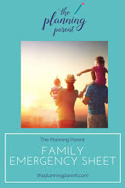 You Can Never Know When An Emergency Will Strike Download This Free Family Emergency Sheet To Prepare Your Family For The Unexpected Planning Parent Fami In 2020
