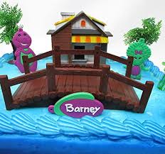 Here is my second barney coloring page! Cake Toppers B J Barney Birthday Cake Topper Set Featuring Barney Baby Bop Riff Home Garden