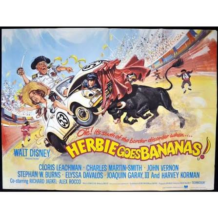HERBIE GOES BANANAS 1980 Charles Martin Smith, Cloris Leachman UK QUAD  POSTER on eBid United States | 222050228
