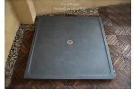 38 X 38 Square Stone Shower Pan Trendy Gray Granite Champagne In 2020 Stone Shower Grey Granite Granite Shower