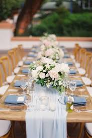 Ice Blue Silk Table Runner In 2020 Wedding Table Centerpieces Wedding Table Dusty Blue Weddings