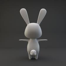 Cartoon Rabbit 3d Model Rabbit Cartoon Animated Rabbit Cartoon