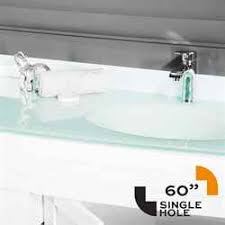 Choose from different material/color combos like blue pearl granite, salem quartz, and polished silver glass to complement the overall design of your bathroom. Glass Top Bathroom Vanity Sink