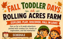 2026 Fall Toddler Days at Rolling Acres Farm
