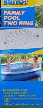Inflatable And Kid Pools 116407 Kids Stuff Family Inflatable Two Ring Portable Pool Buy It Now Only 43 On Ebay Infl Portable Pools Family Pool Kid Pool