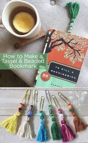 How To Make A Tassel And Beaded Bookmark Tassel Bookmark Beaded Bookmarks Bookmarks Handmade