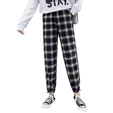 Harajuku Preto Branco Quadrados Calcas De Carga Mulheres Streetwear Corredores Sweatpants Calcas Largas Calcas Esportivas Femininas Calcas Xadrez Calcas E Capris Aliexpress