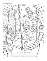 Bible Worksheets For Story Down Through The Roof Google Search Sunday School Coloring Pages Sunday School Kids Bible Crafts