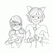 Large collection with 12 exclusive images. Miraculous Ladybug Cat Noir Coloring Pages Fun For Kids