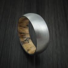 Titanium Ring With Hardwood Sleeve Custom Made Band In 2020 Titanium Rings Mens Wood Rings Titanium Wedding Rings