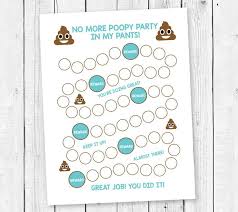 Potty Chart Printable Potty Chart For Kids Incentive Chart Reward Weekly Chart Behavior Chart Sticker Chart Poopy Party Chart Blue