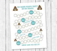 potty chart printable potty chart for kids incentive chart reward weekly chart behavior chart sticker chart poopy party chart blue